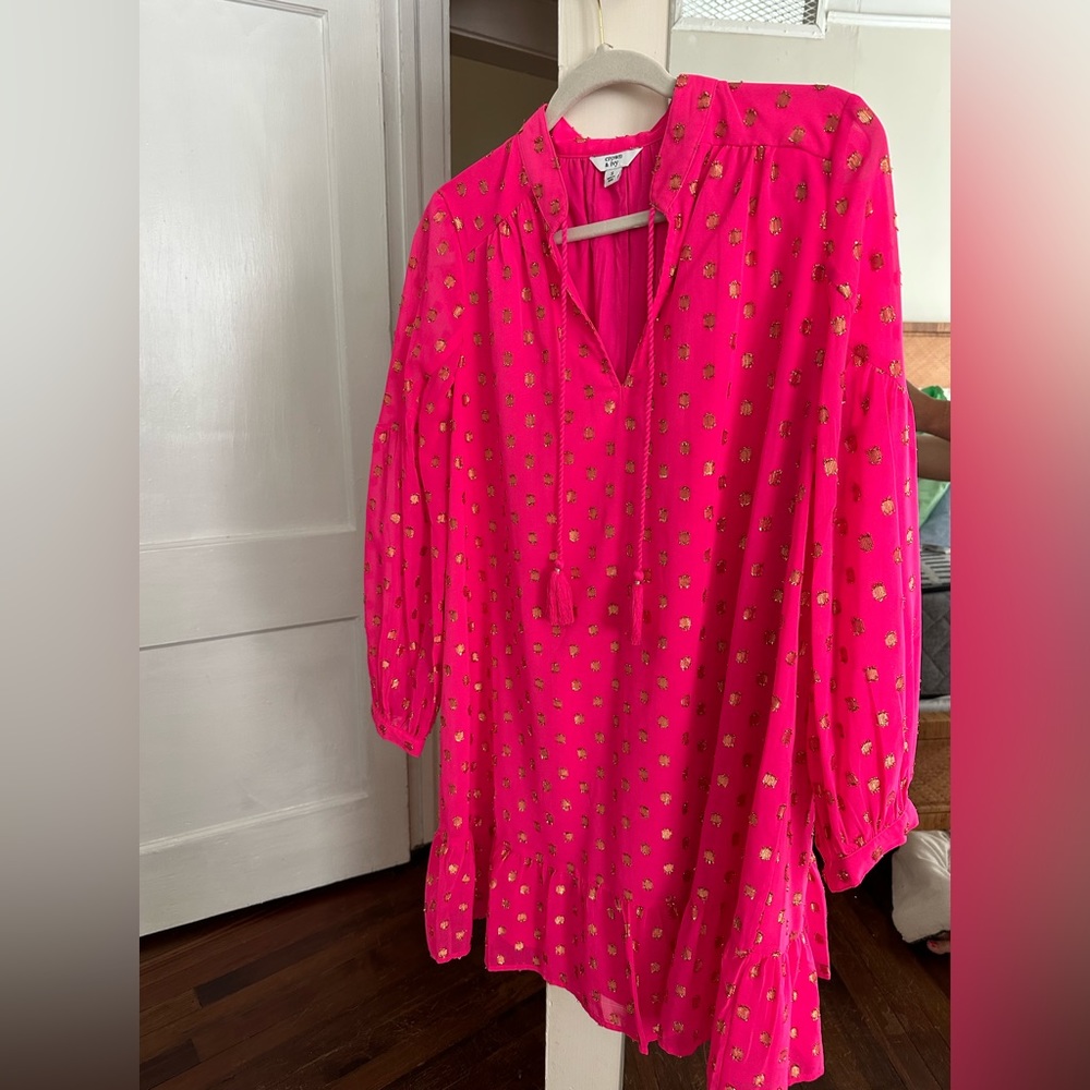 Pink and gold dress